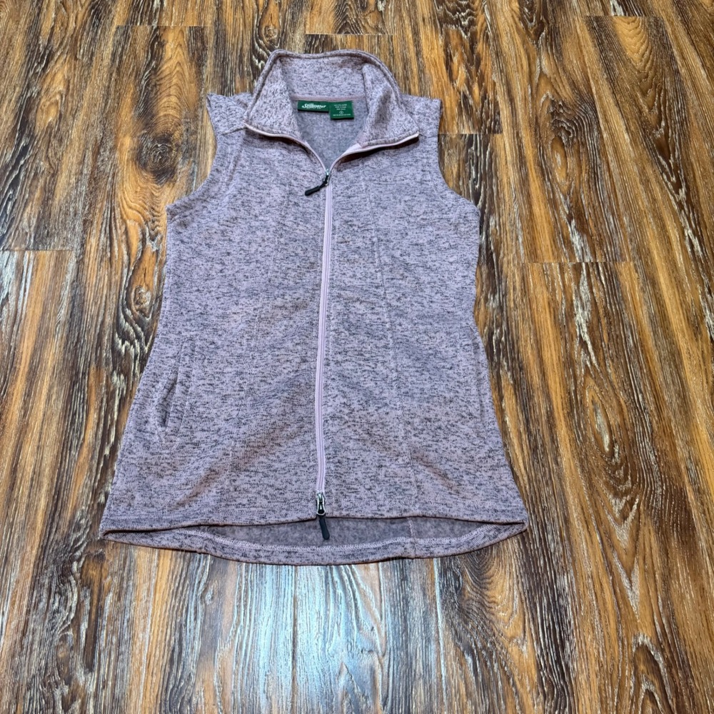 Stillwater Supply Co S Vest Womens Purple Heathered Full Zip Sweater Knit Fleece